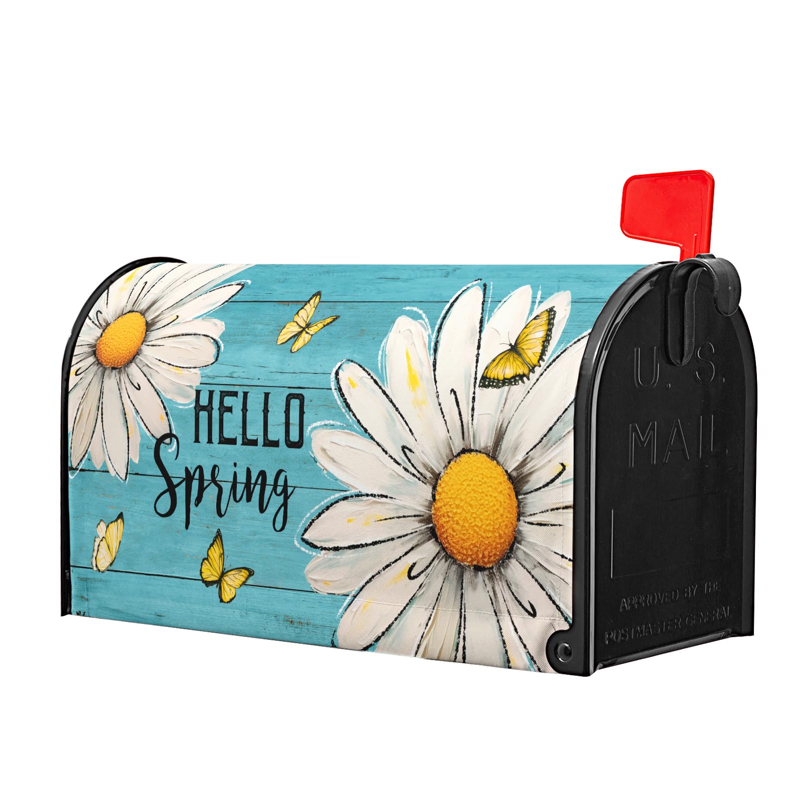 Miaoquhe outdoor daisy decor mailbox cover brings color to gardens.