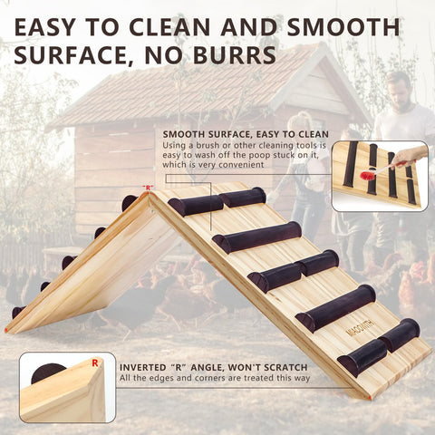 MIAOWITH easy-clean surface allows fast removal of droppings from the roost.