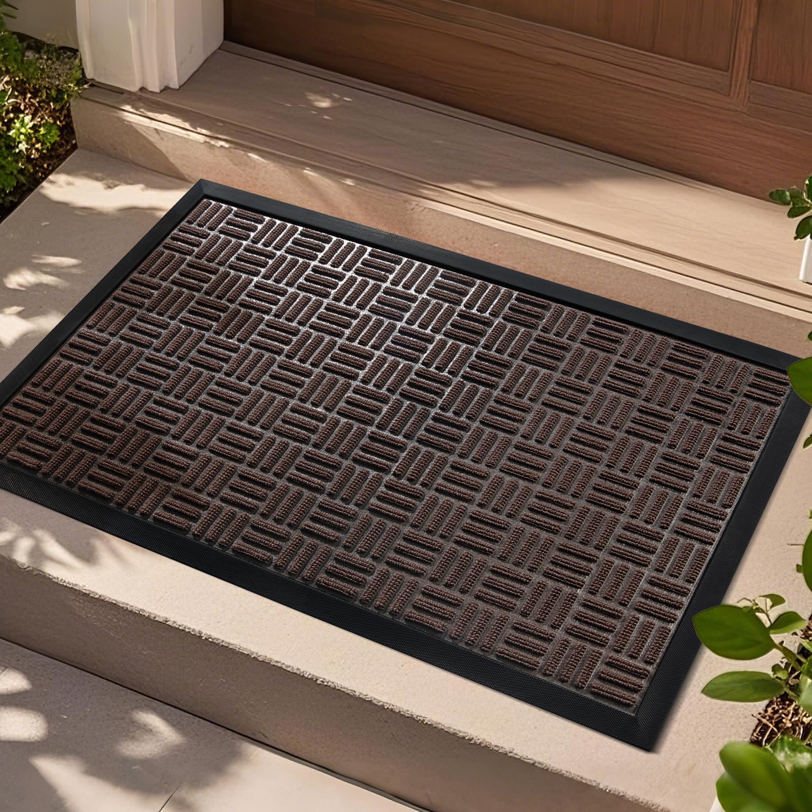 Mibao coffee-colored entry mat enhances curb appeal