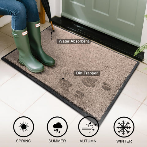 Mibao Dirt Trapper door mat with non-slip bottom for safe entry.