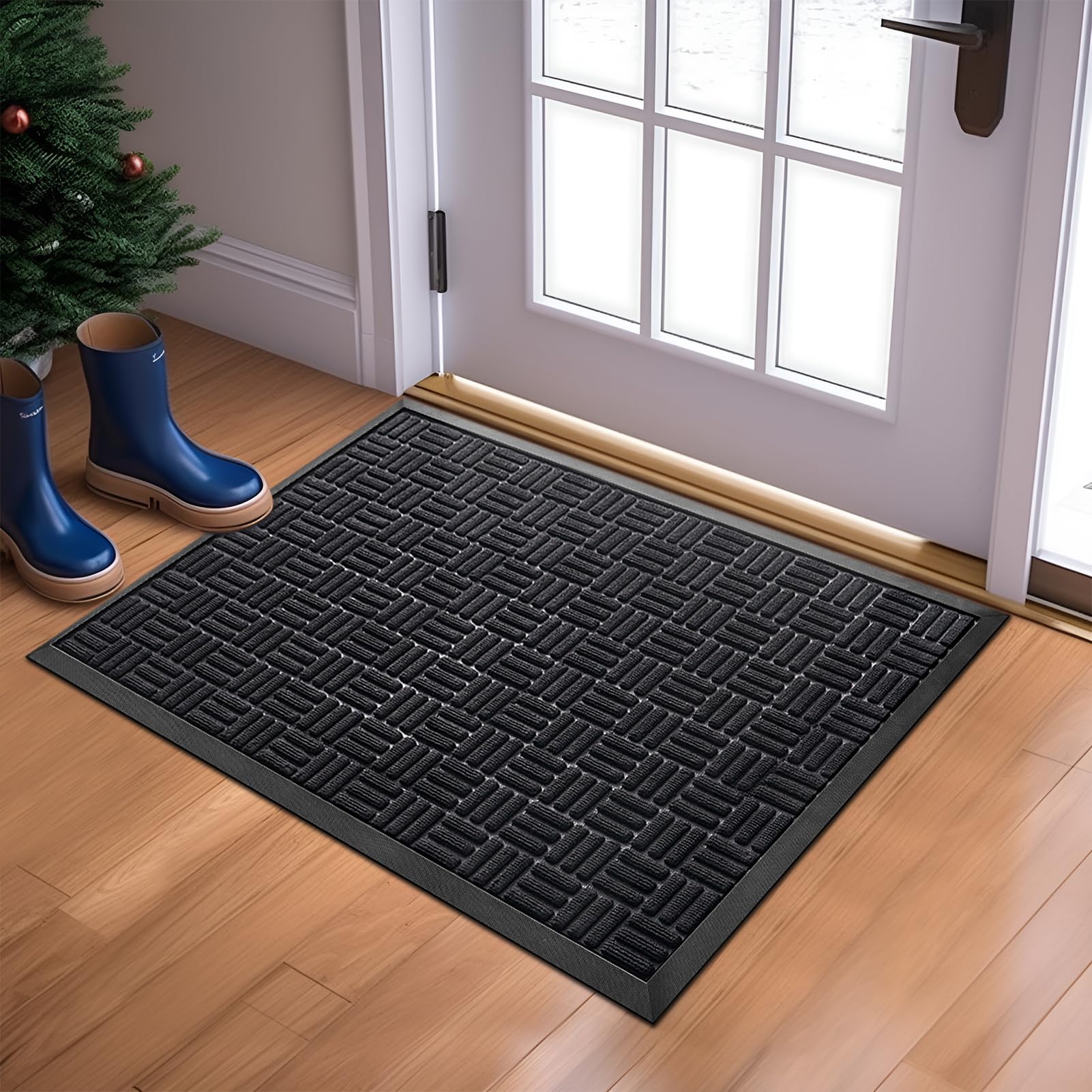 Mibao dirt-trapper mat scrapes mud and debris from shoes