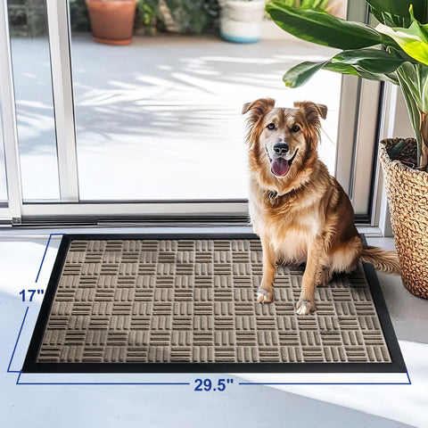 Mibao door mat with absorbent fabric soaks up moisture quickly.