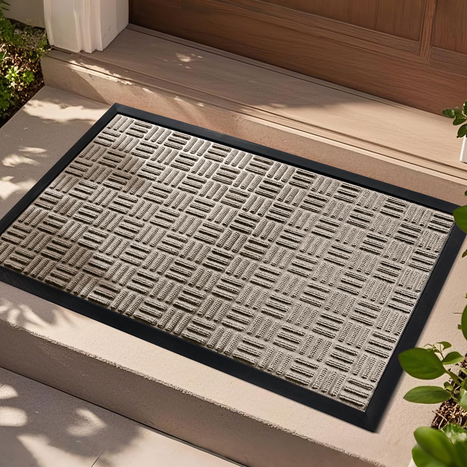 Mibao all-weather mat works outdoors or indoors through seasons.