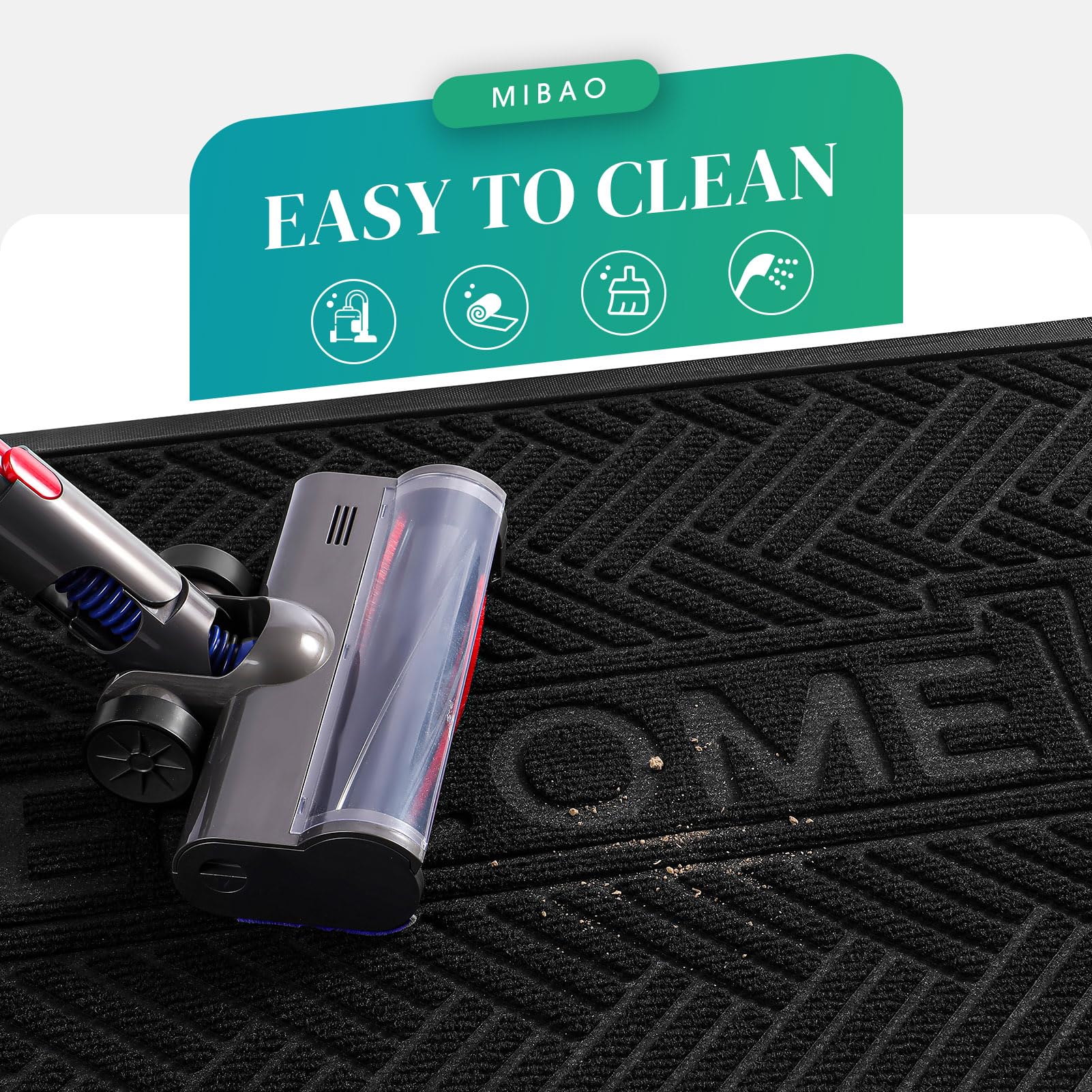 Mibao easy-clean finish allows sweeping, vacuuming, or hose cleaning.