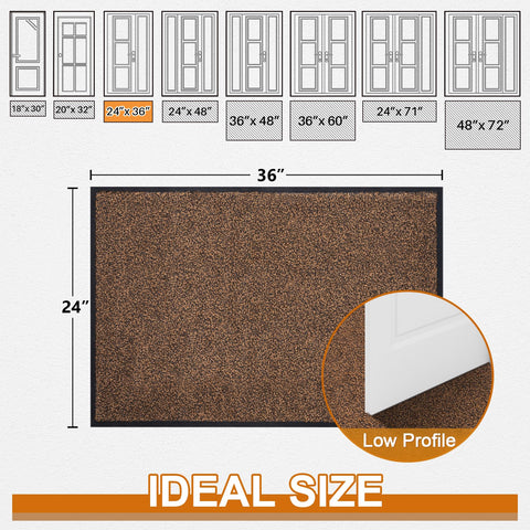 Mibao Door Mat water-absorbent with non-slip back keeps floors dry.