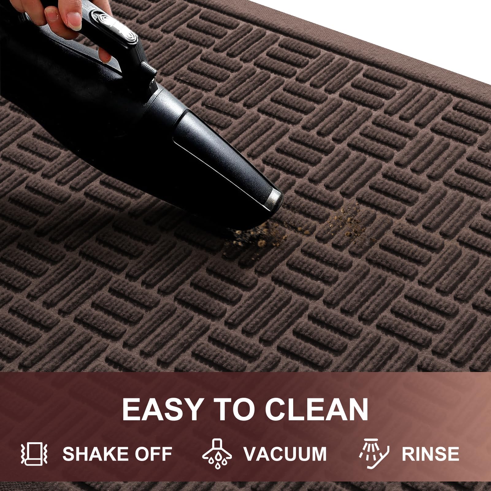 Mibao durable natural rubber back reduces wear and tear at the doorway.