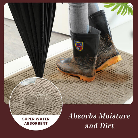 Mibao easy-clean doormat can be vacuumed or rinsed