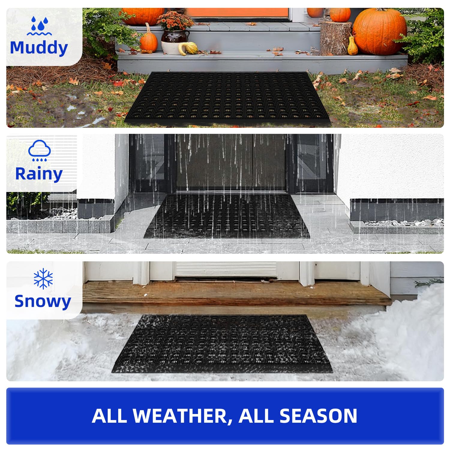 Mibao easy-clean entry mat: shake, rinse, and air dry.
