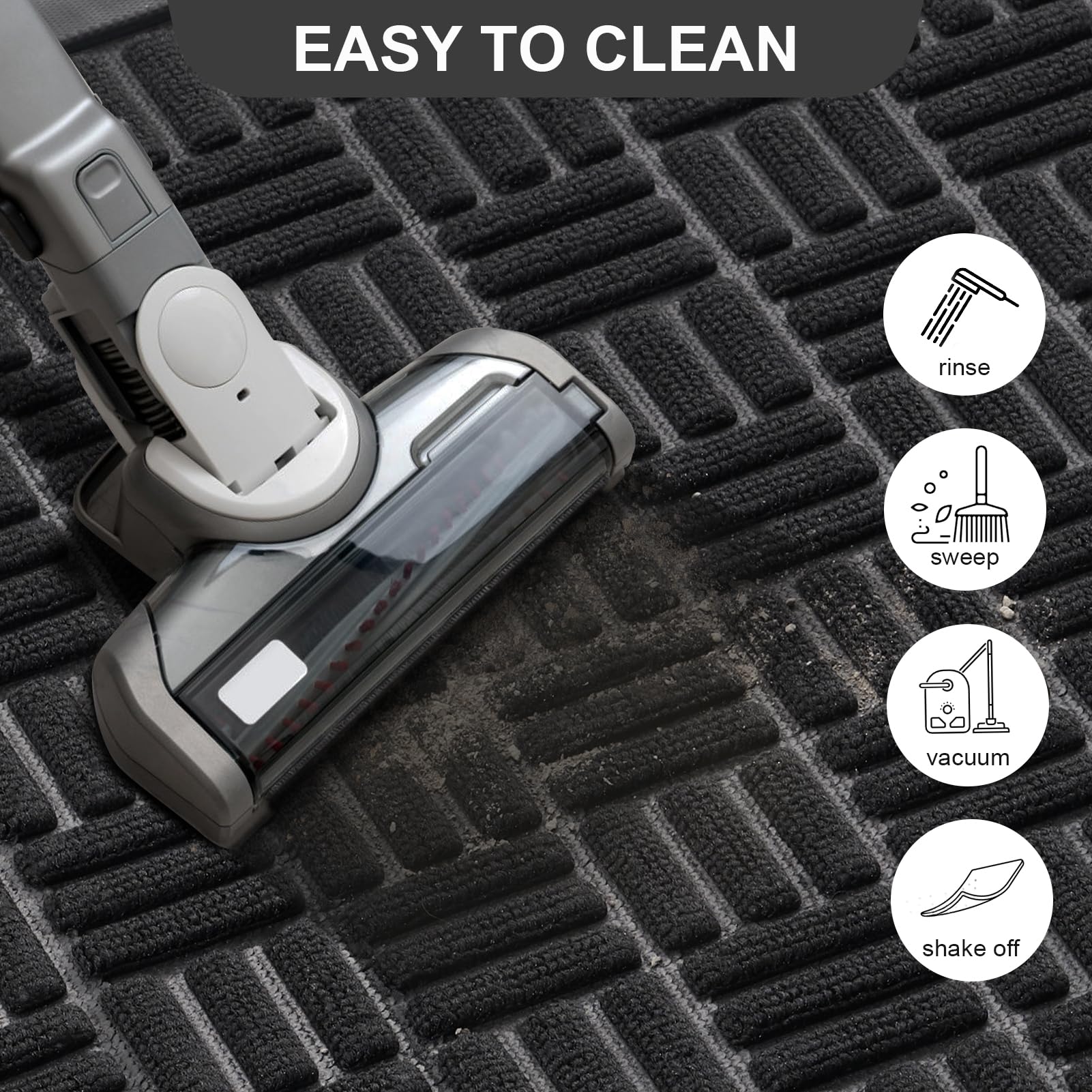 Mibao large 36x60-inch mat on porch, handling high traffic.