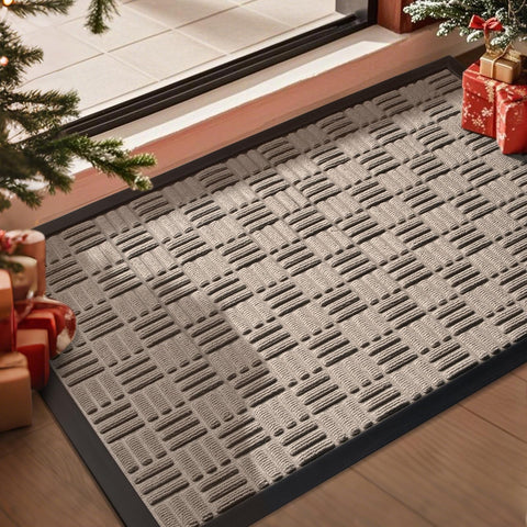 Mibao front door mat absorbs moisture and traps dirt at the doorway.