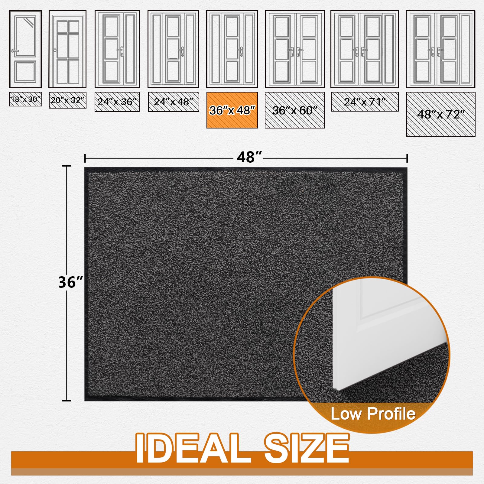 Mibao dirt trapper mat close-up shows tough polypropylene fibers