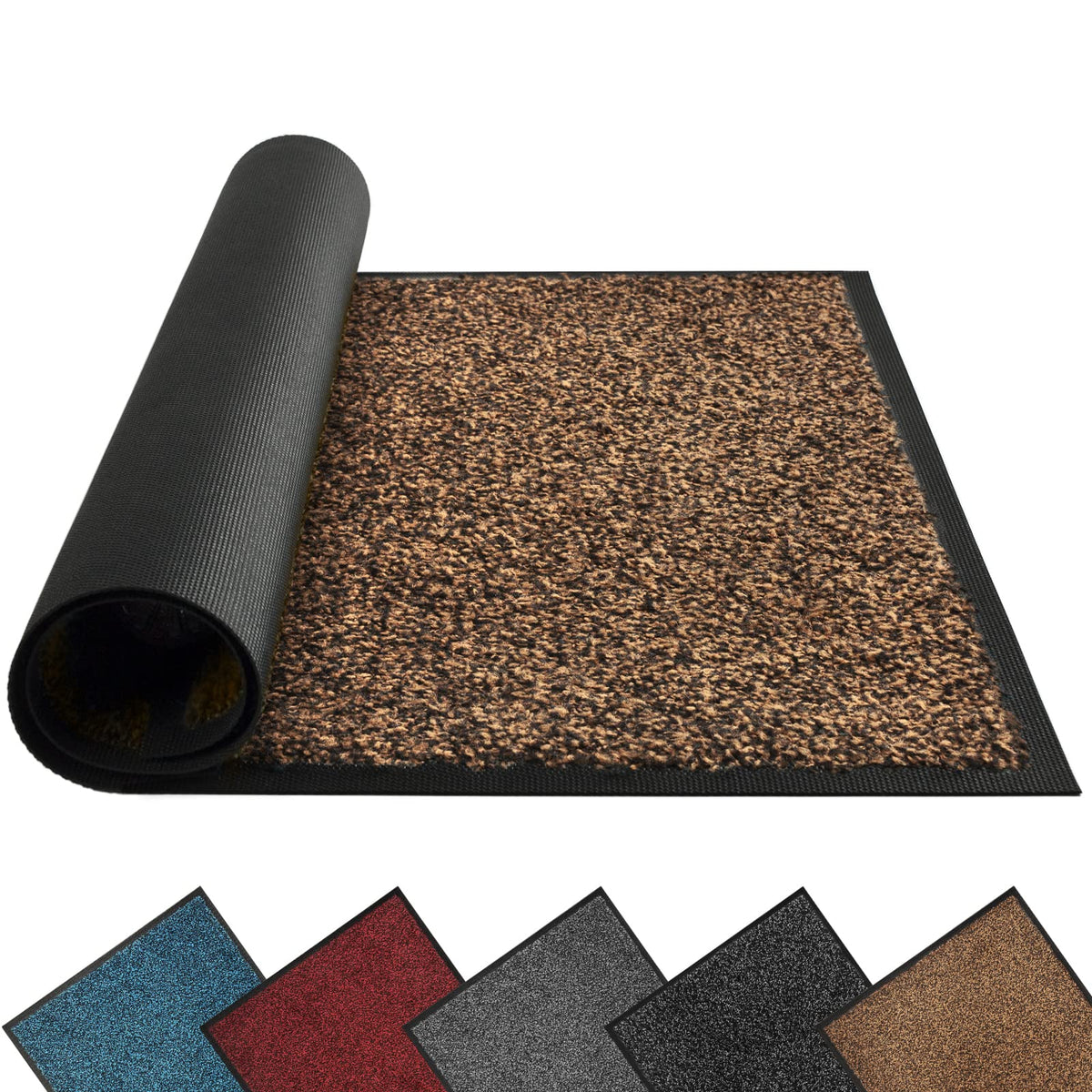 Mibao dirt-trapper front door mat traps dirt at entryways for cleaner floors.