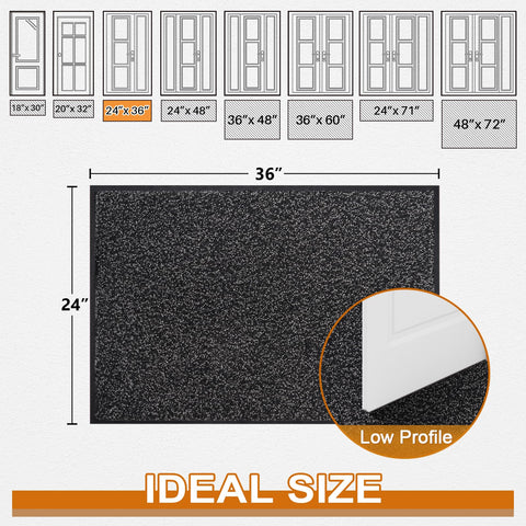 Mibao dirt-trapper mat at outdoor threshold for wet weather