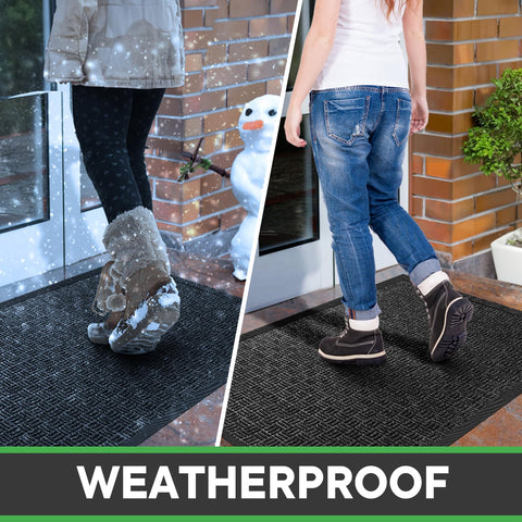 Mibao front door mat easy-clean design resists dirt buildup