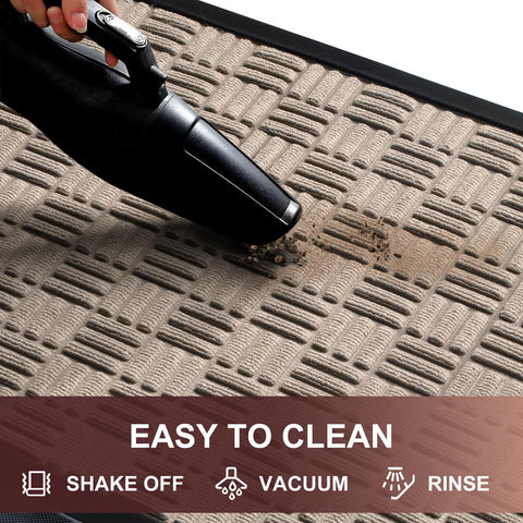 Mibao front door mat features a low-profile 1/4 inch design.