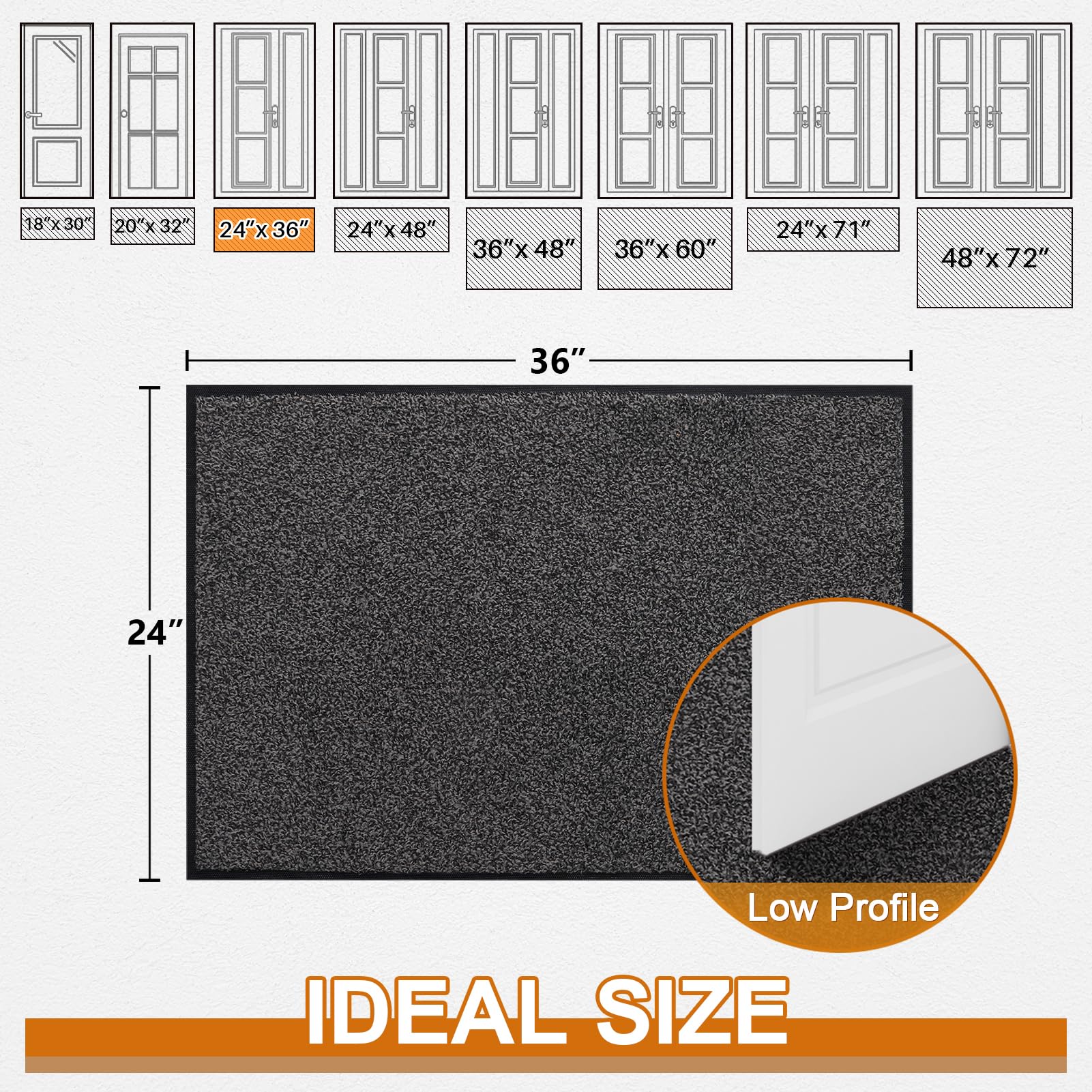 Mibao outdoor-indoor-use mat protects entryways from mud and moisture.