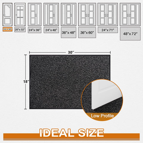Mibao waterproof mat for indoor outdoor use keeps entry dry