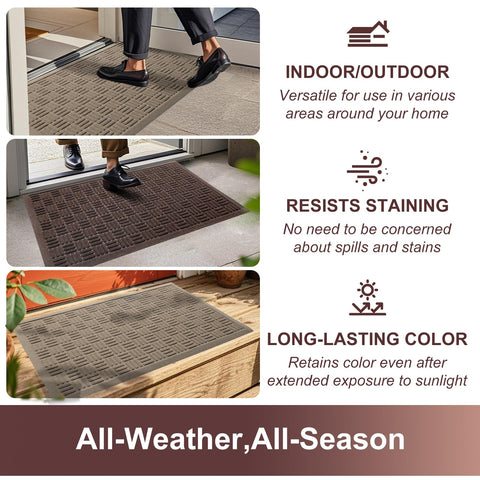 Mibao low-profile doormat fits under most doors without snagging.