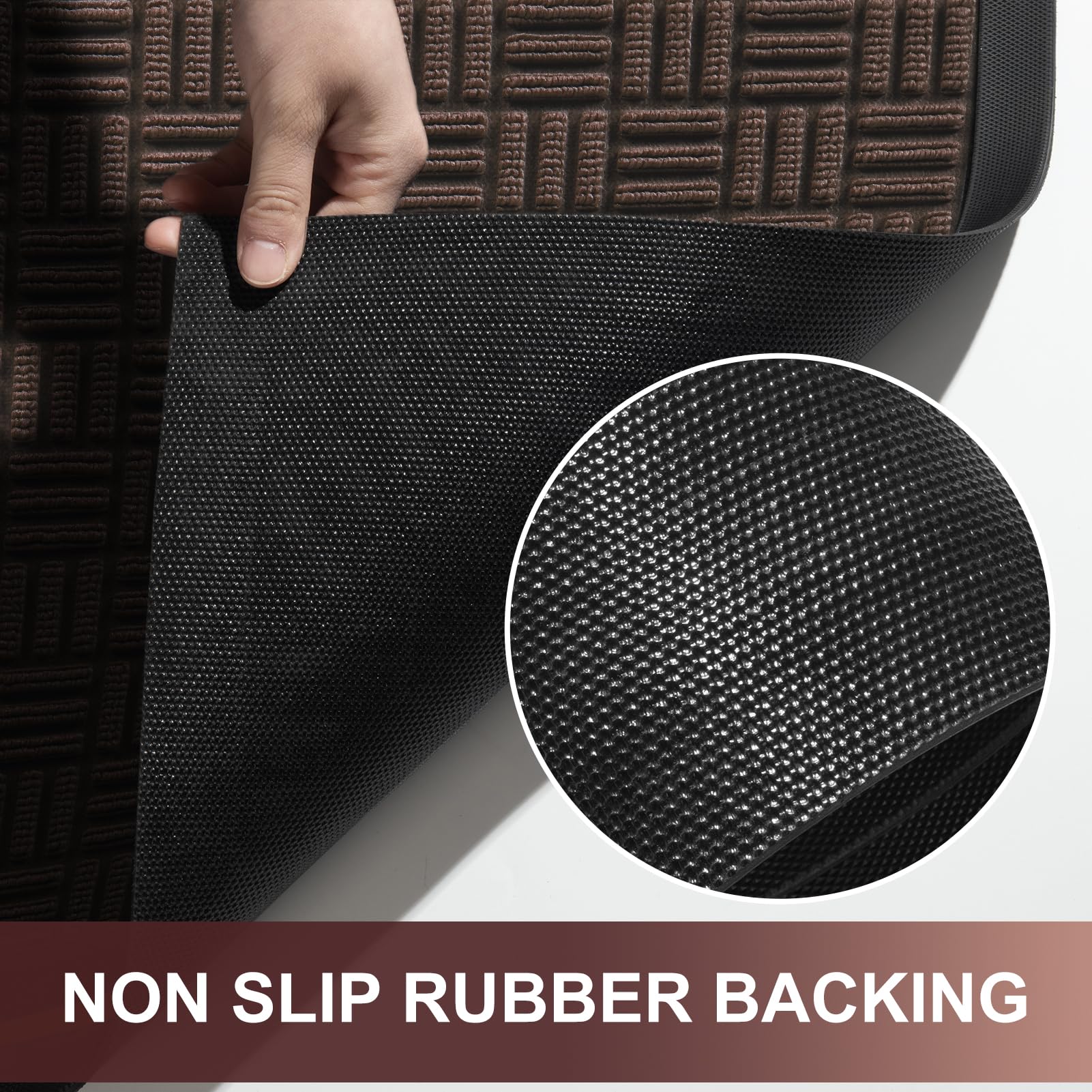 Mibao low-profile entry mat fits under doors without snagging