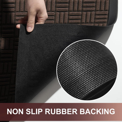 Mibao low-profile entry mat fits under doors without snagging