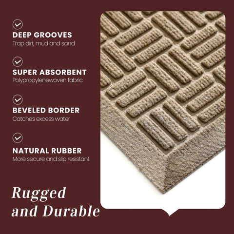 Mibao low-profile quarter-inch thick mat fits under doors