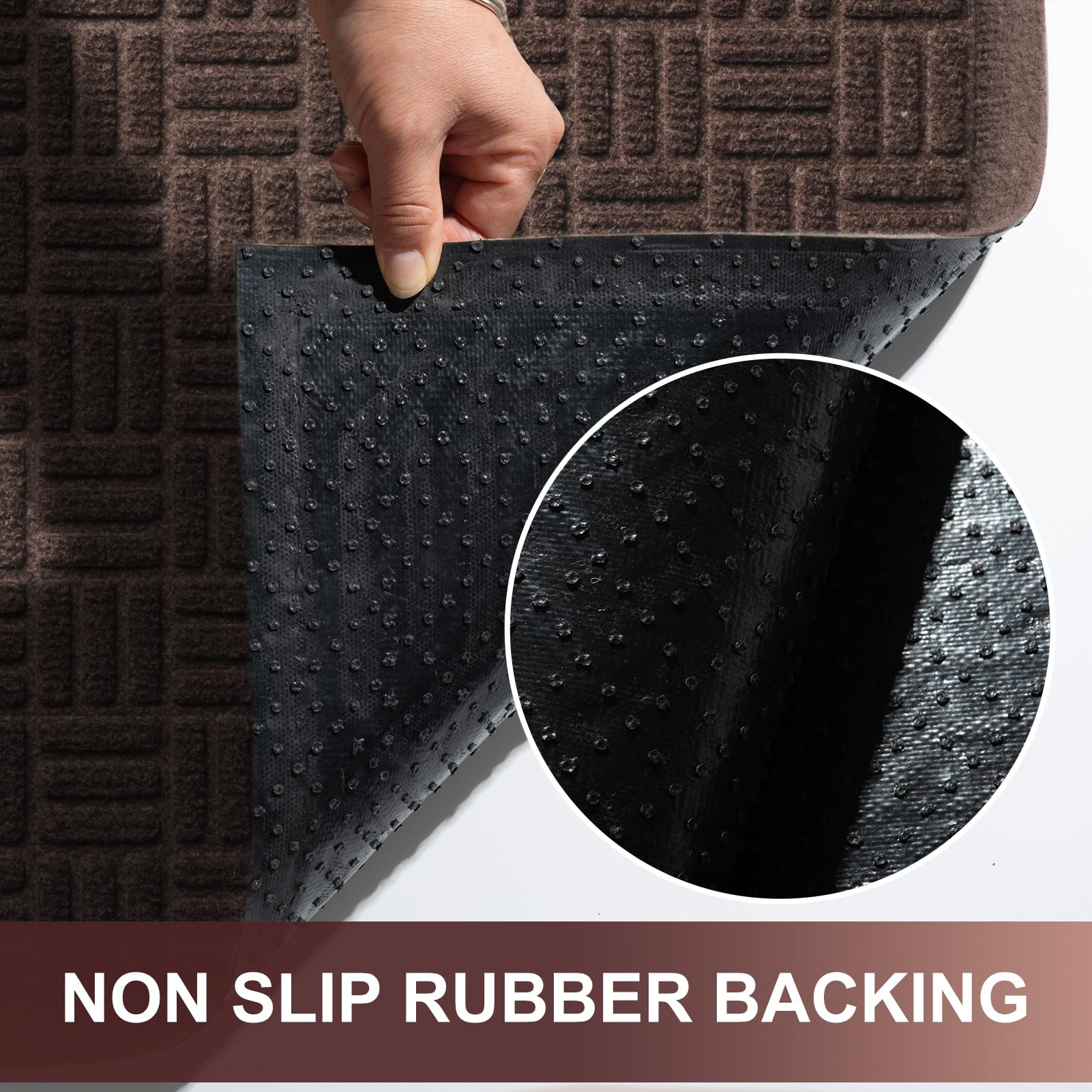 Mibao mat on outdoor porch 36x24 size provides ample coverage to keep entry clean