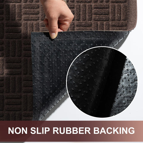 Mibao mat on outdoor porch 36x24 size provides ample coverage to keep entry clean