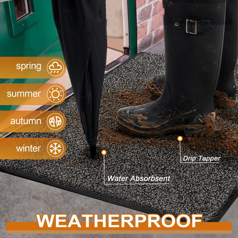 Mibao non-slip backing keeps mat in place on wet floors
