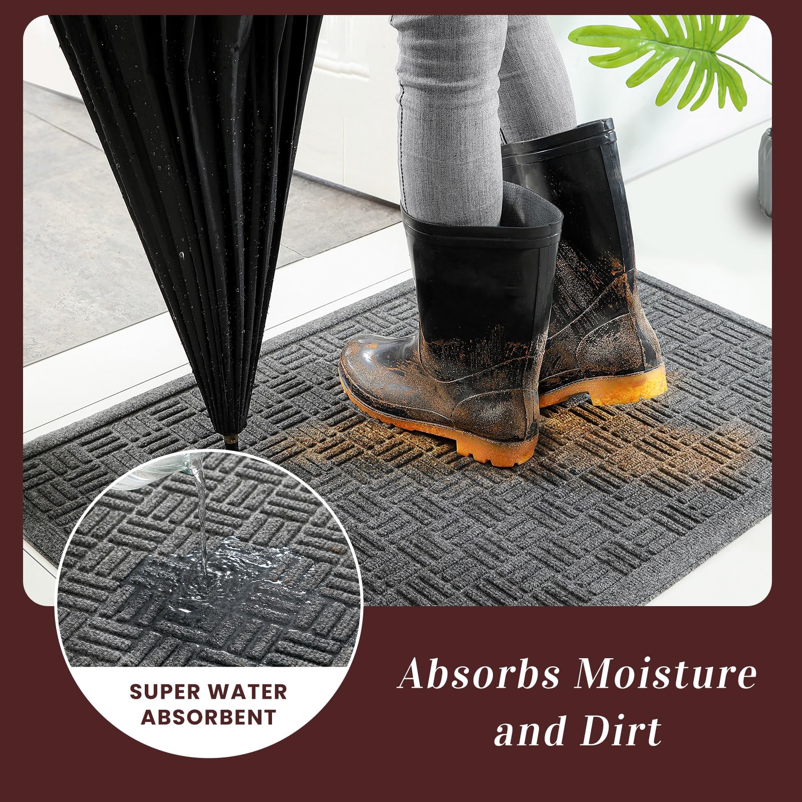Mibao non-slip back mat provides safer placement on smooth floors