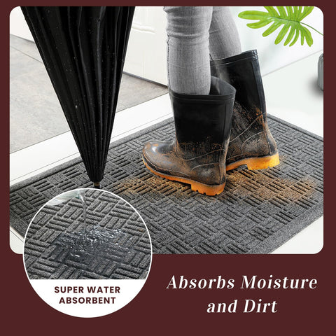 Mibao non slip rubber backing prevents slipping on smooth floors
