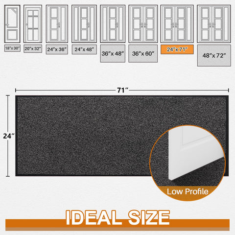 Mibao non-slip waterproof doormat with durable backing for safer entryways