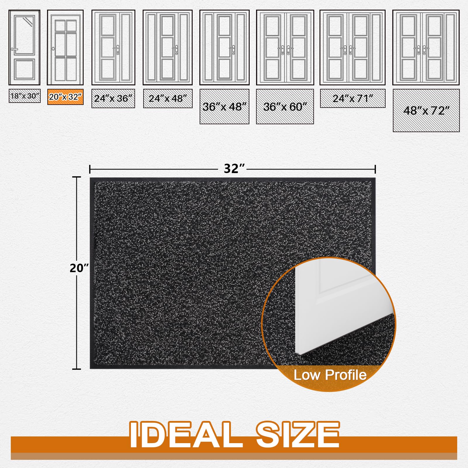 Mibao outdoor indoor doormat 32x20 inch for versatile use.