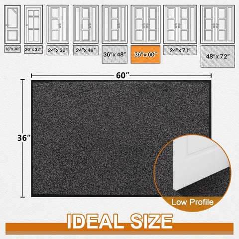 Mibao outdoor-indoor entry mat with low-profile design at doorway