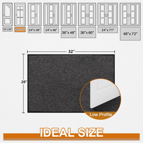 Mibao outdoor-indoor mat non-slip reduces slipping at the doorway.