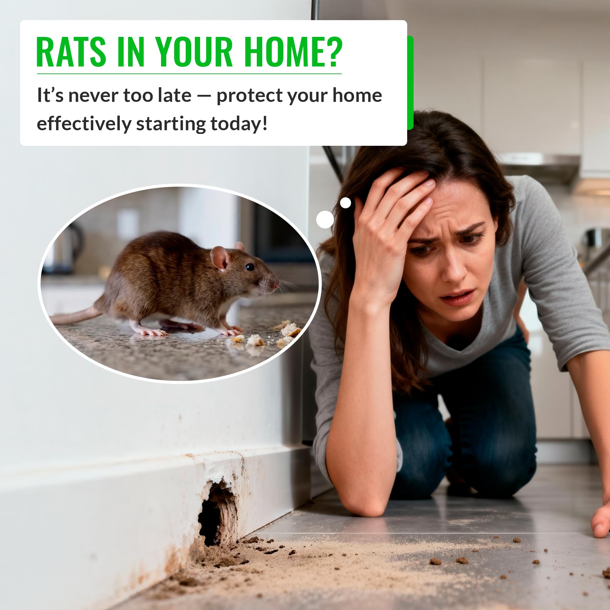 Mice&Co bait stations with safety features protecting children and pets.