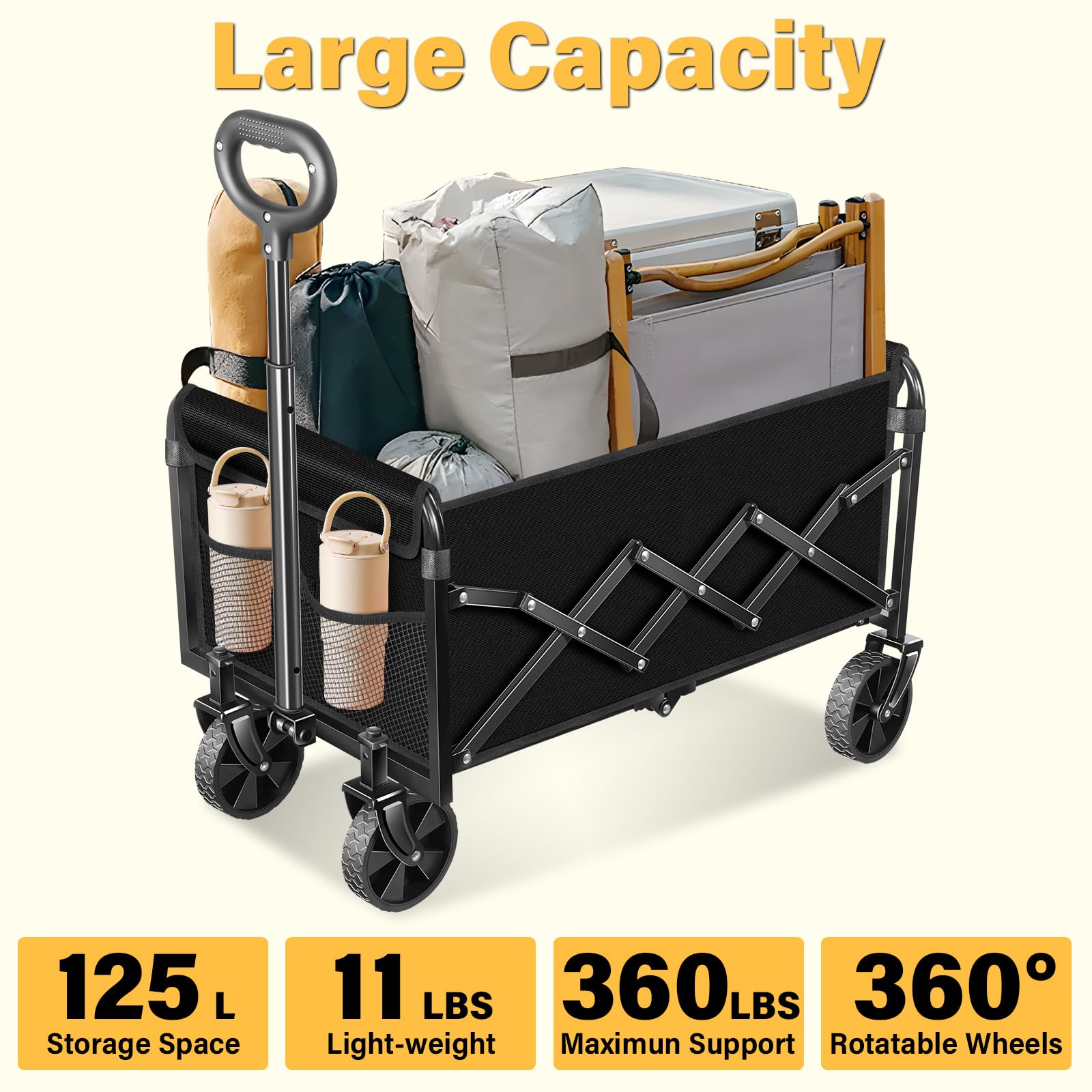Micieitie wagon being set up quickly for use