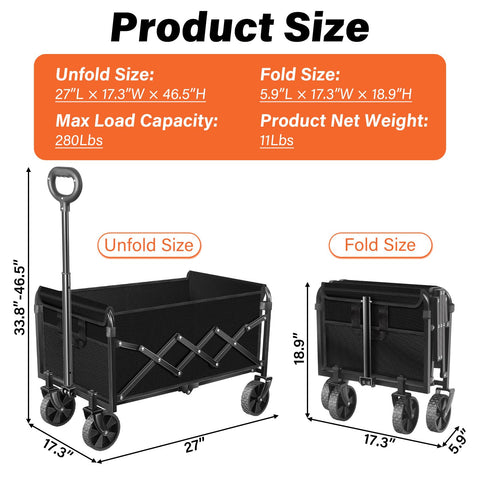 Micieitie lightweight 11-pound wagon is easy to lift and maneuver