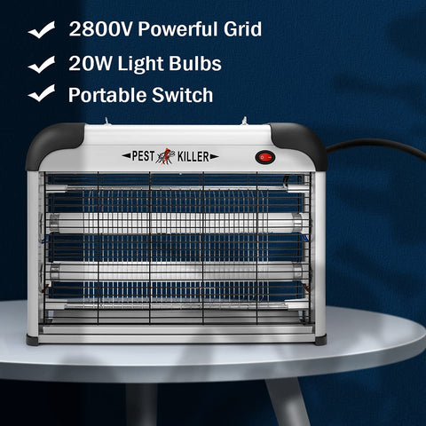 Detachable grid design makes bulb replacement and cleaning simple.