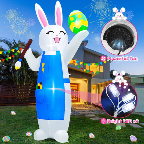 MICOCAH 8ft Easter inflatable ideal for curb appeal and festive backyard ambiance.