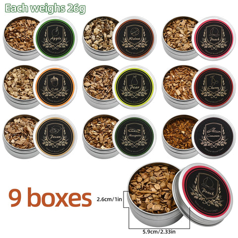 Micovay Apple Wood chips add fruity notes to bourbon and smoked cheeses.