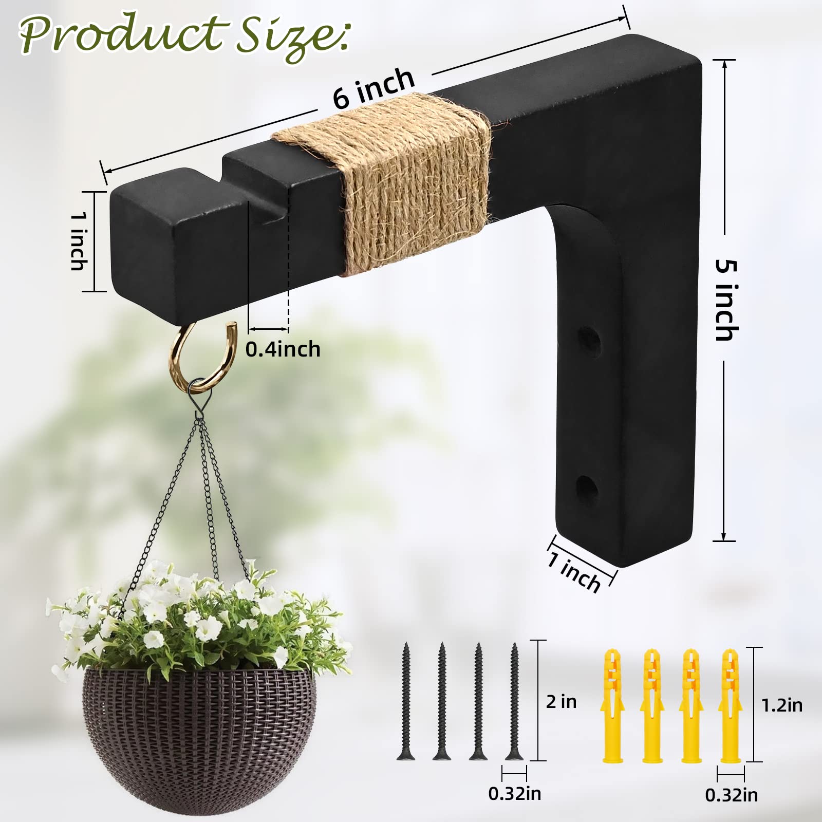 Micovay hook with hemp rope decor enhances rustic wall display