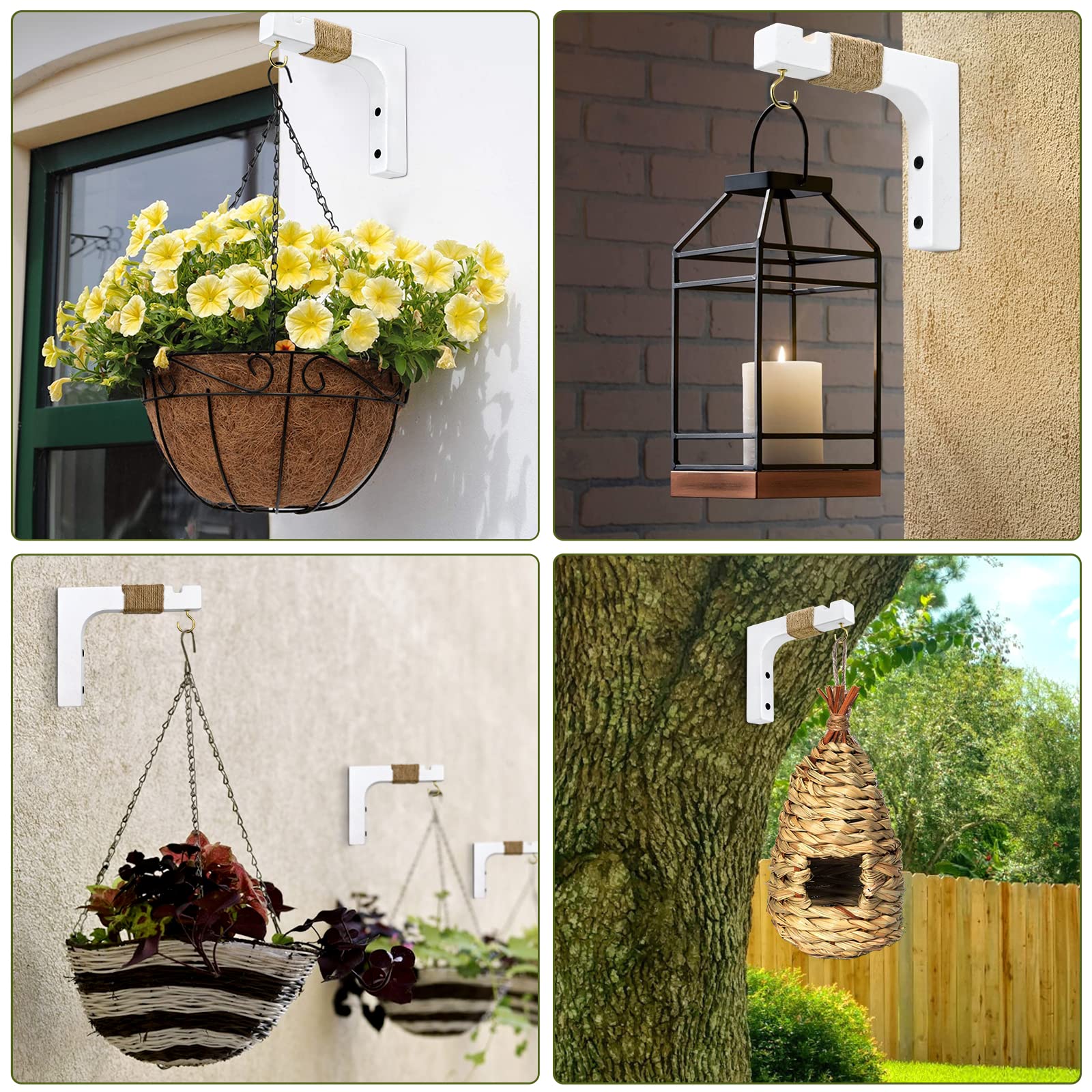 Micovay plant hanger hook ideal for garden and patio decorations.