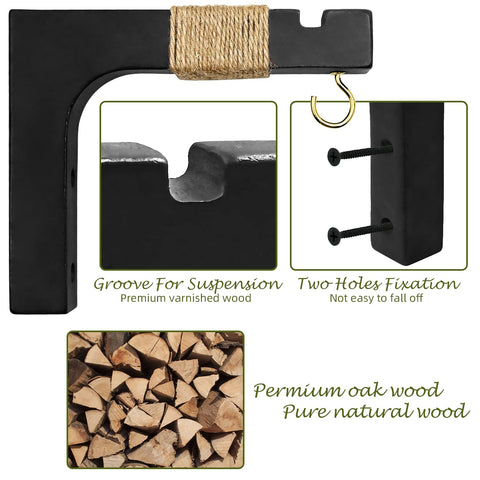 Micovay wall mount hook shown with screws and anchors for sturdy installation