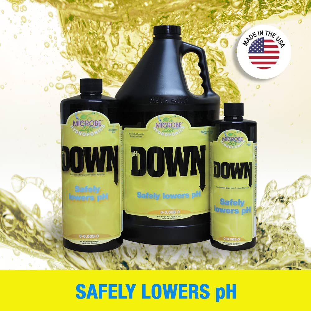 Microbe Life Hydroponics label closeup showing ingredients and safety notes