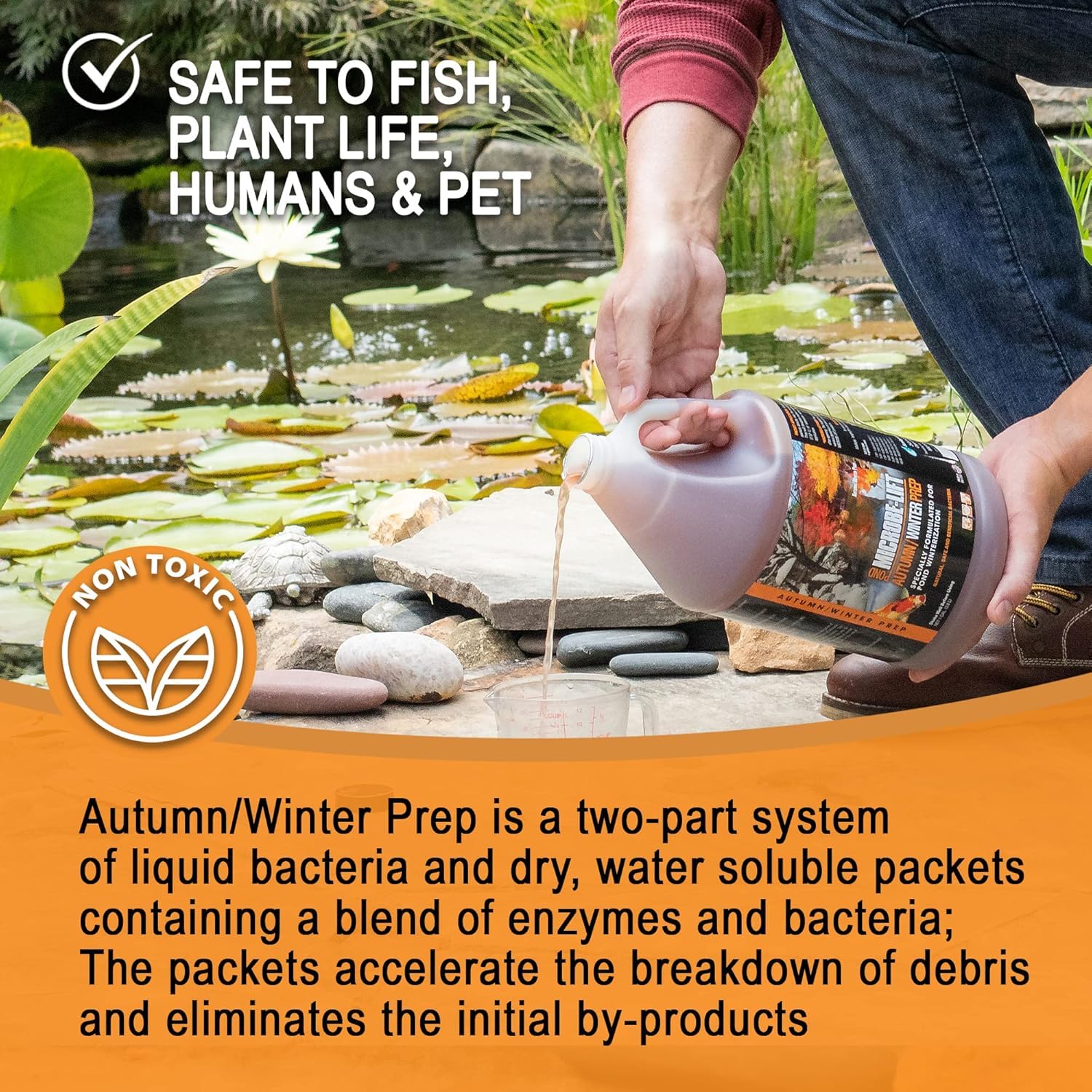 MICROBE-LIFT AUTPREP winter start-up under ice helps pond life awaken