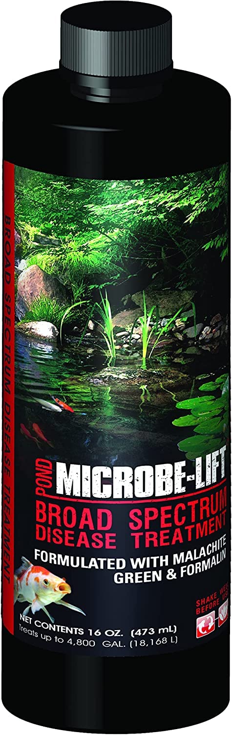 MICROBE-LIFT BSDT16 bottle-front showing broad-spectrum pond treatment benefits