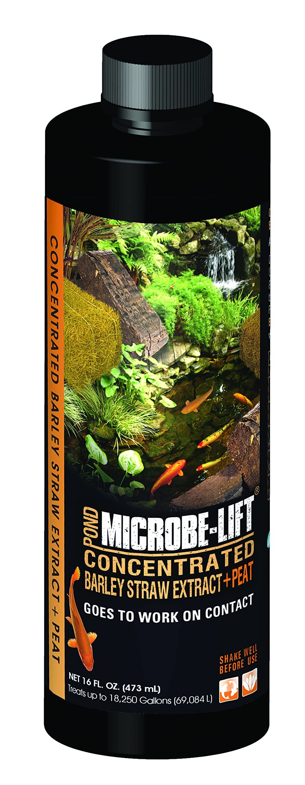 Microbe-Lift BSEP16 barley straw extract bottle improves pond clarity and balances water for healthy koi
