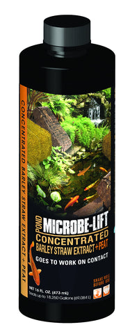 Microbe-Lift BSEP16 barley straw extract bottle improves pond clarity and balances water for healthy koi