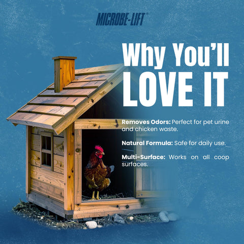 Microbe-Lift Chicken Coop Bedding-cleaning simplifies maintenance and supports a healthier litter area.