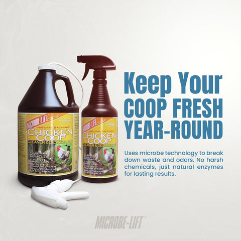 Microbe-Lift Compost-friendly-coop-litter enhances breakdown and adds value to manure-rich bedding.